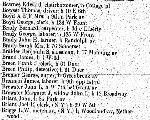 Plainfield 1881 city directory